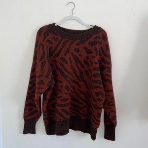 Long Tiger Print Sweater